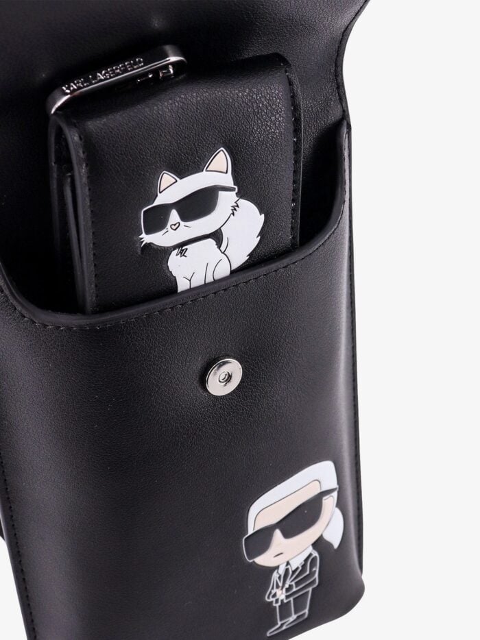 Karl Lagerfeld Leather Multipouch With Shoulder Strap
