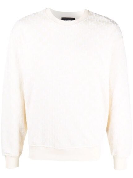 KARL LAGERFELD UNISEX ALLOVER FLOCK SWEAT