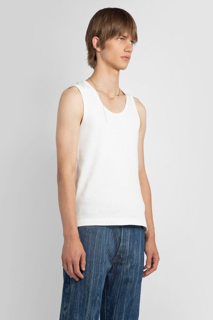 KARMUEL YOUNG Asymmetric Ribbed Tank Top