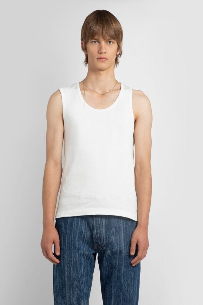 KARMUEL YOUNG Asymmetric Ribbed Tank Top