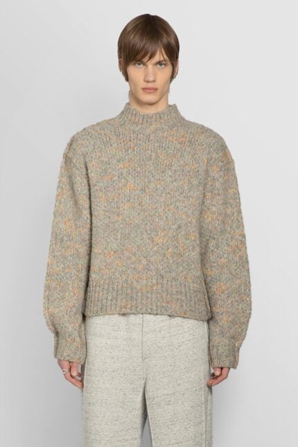 KARMUEL YOUNG Mock Neck Xy-plane Knit Sweater