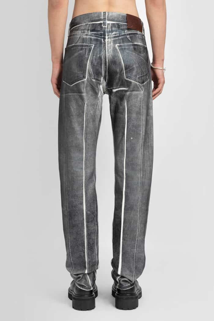 KARMUEL YOUNG Overprinted Foil Denim Jeans