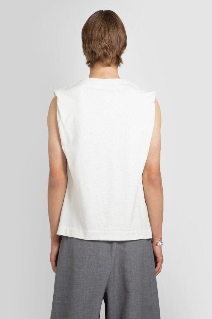 KARMUEL YOUNG Rolled Sleeve Shoulder Pad Tank Top