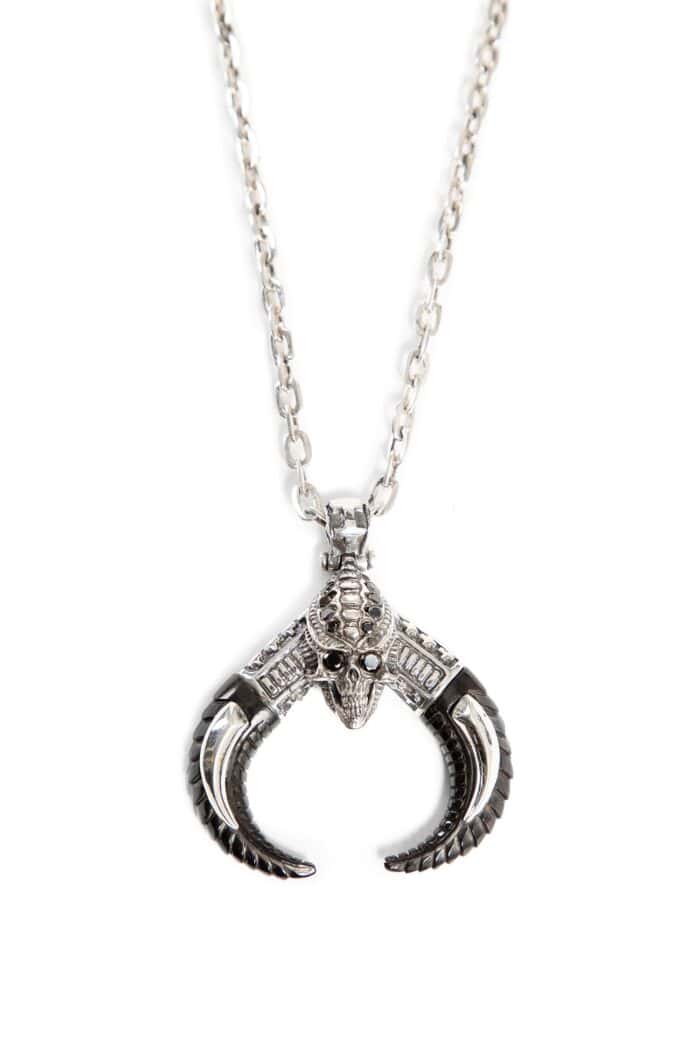 KD2024 Skull Alien Horn Necklace