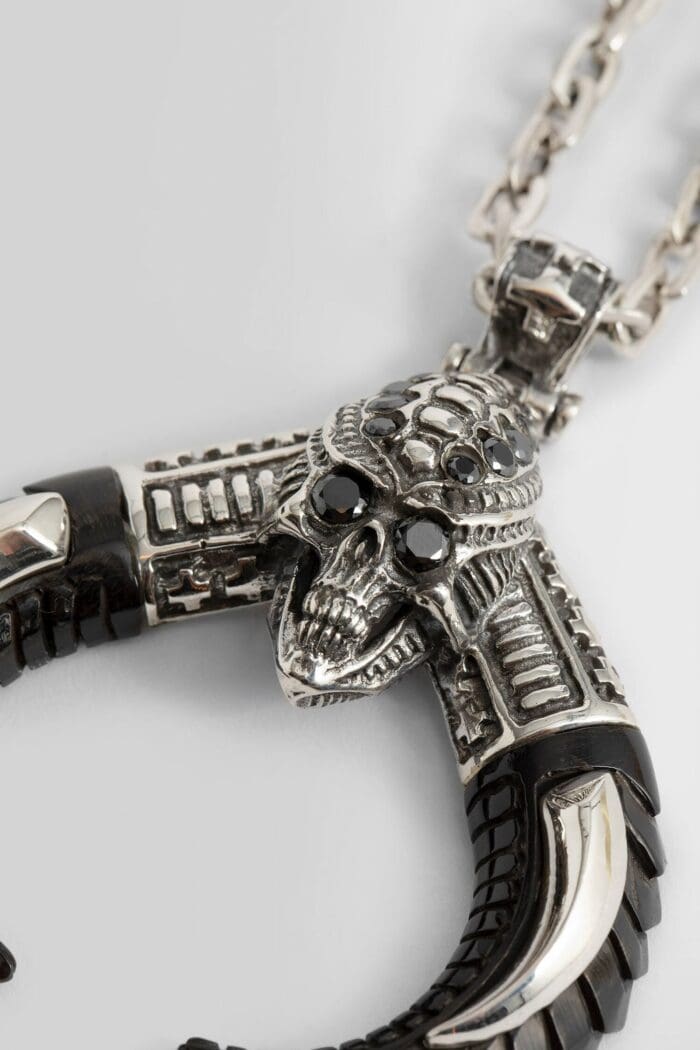 KD2024 Skull Alien Horn Necklace