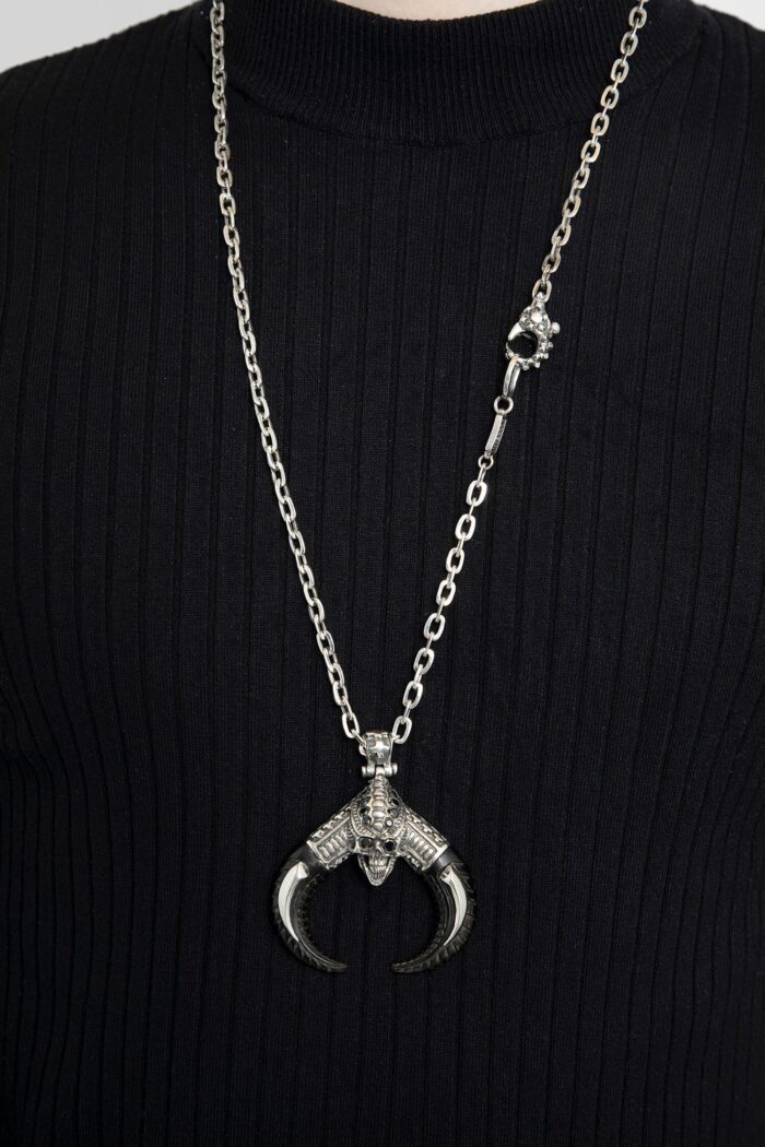 KD2024 Skull Alien Horn Necklace