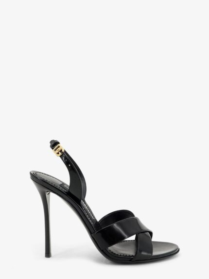 Dolce & Gabbana Keira Shiny Calfskin Leather Sandals