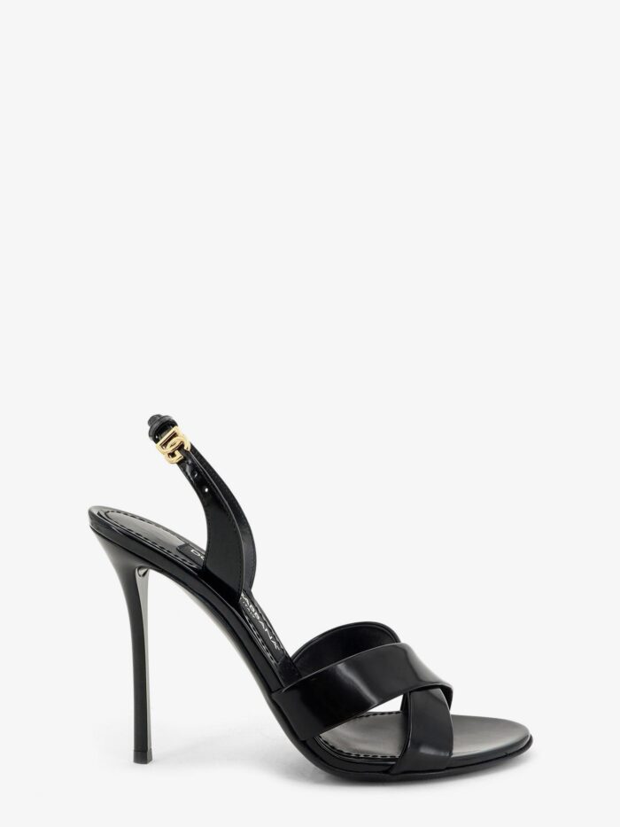 Dolce & Gabbana Keira Shiny Calfskin Leather Sandals