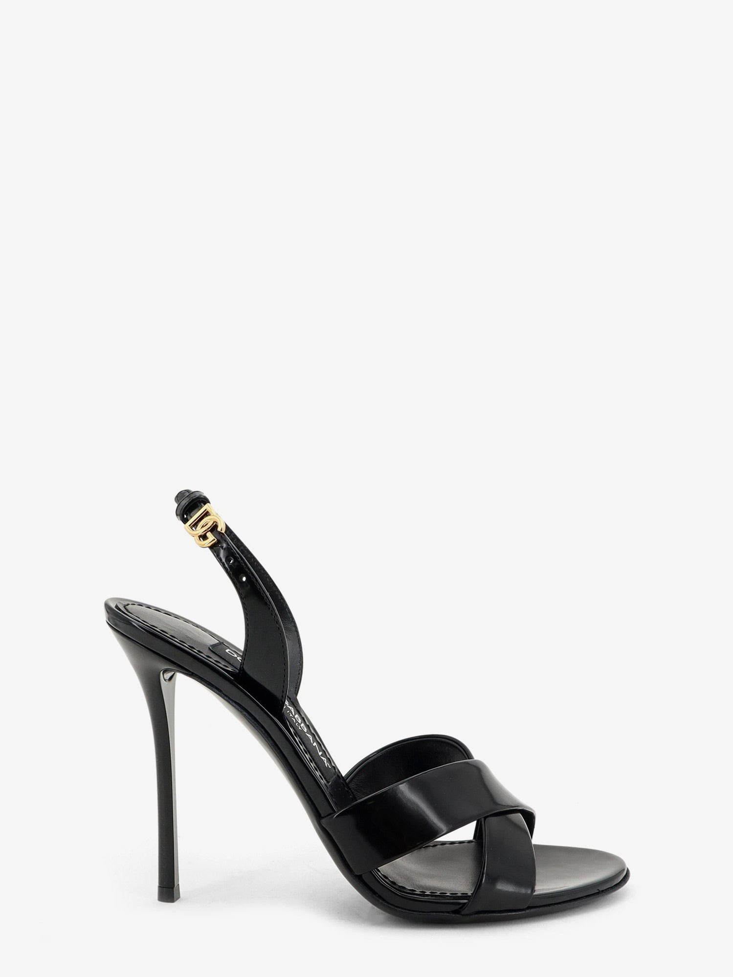 Dolce & Gabbana Keira Shiny Calfskin Leather Sandals