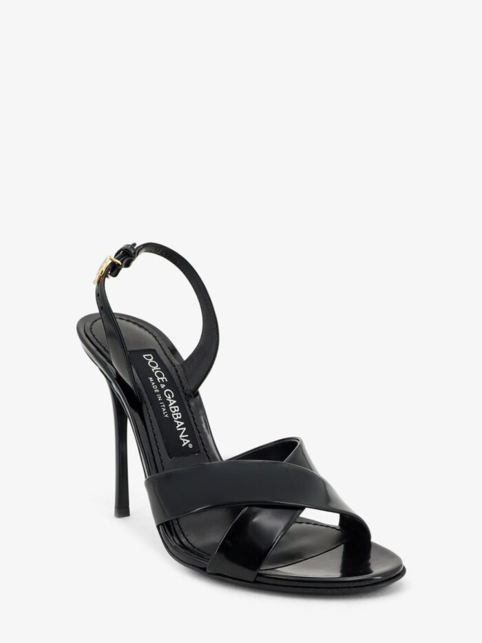 Dolce & Gabbana Keira Shiny Calfskin Leather Sandals