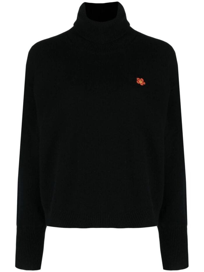 KENZO Boxy Turtle Neck Crest Jumper