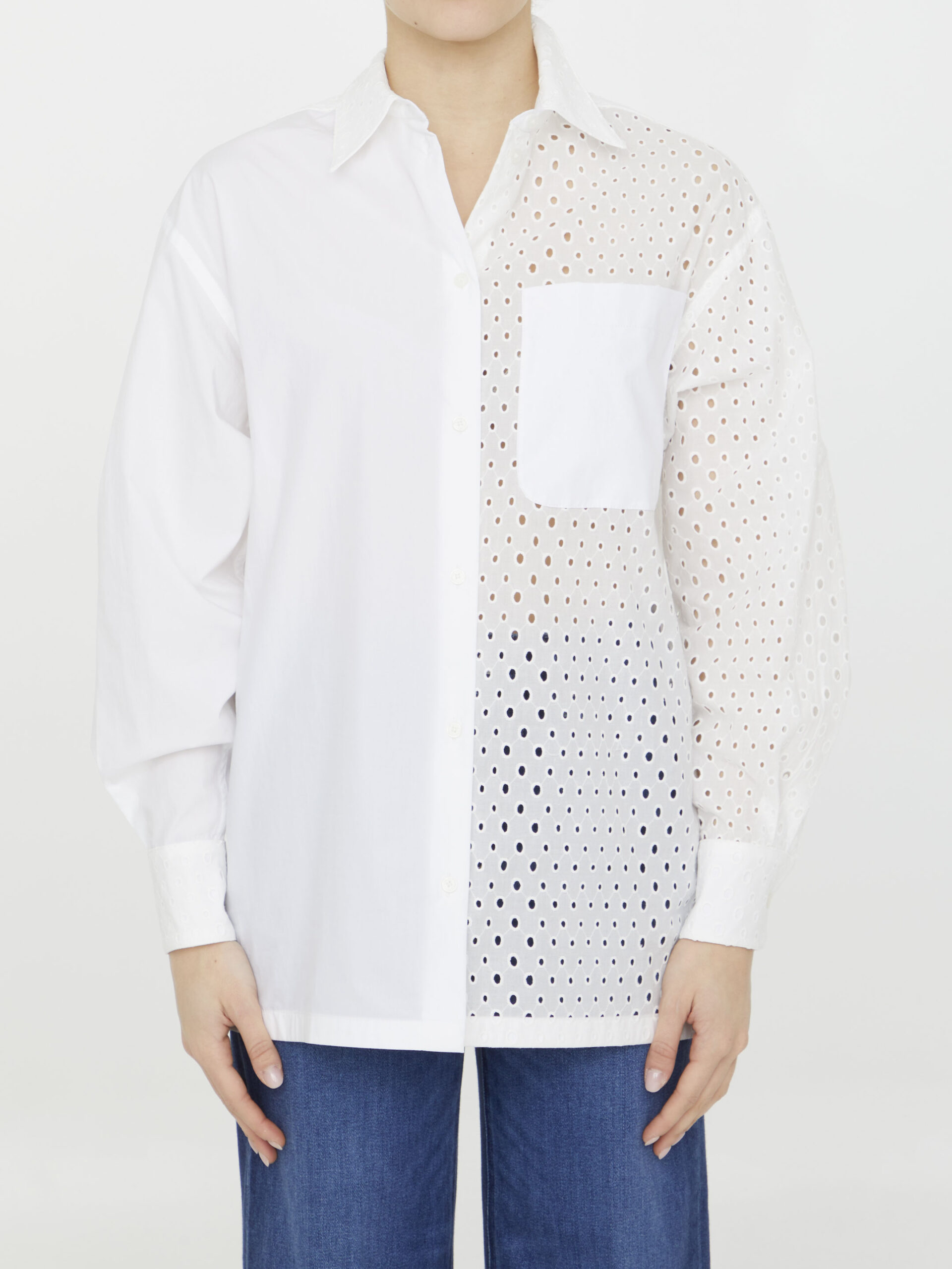 Kenzo Broderie anglaise cotton shirt