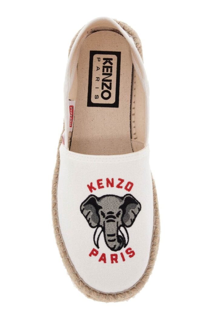 KENZO Canvas Espadrilles With Logo Embroidery