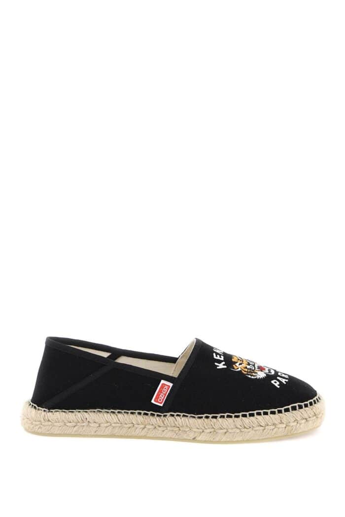 KENZO Canvas Espadrilles With Logo Embroidery