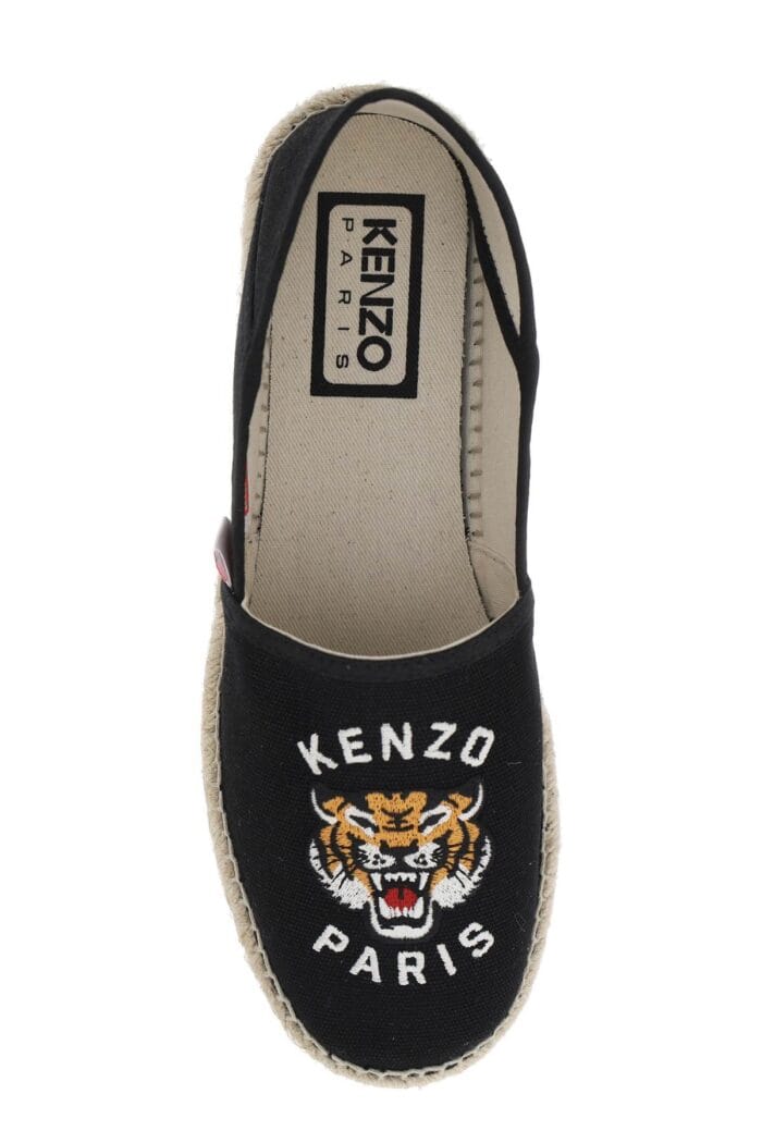 KENZO Canvas Espadrilles With Logo Embroidery