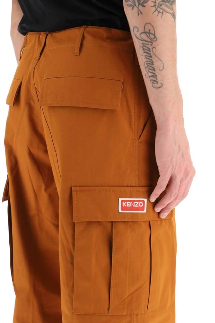 Kenzo Cargo Pants Featuring 'boke Flower' Button