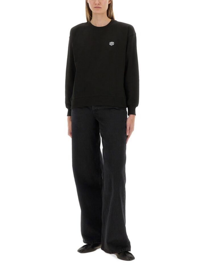 Kenzo COTTON SWEATSHIRT WITH "HAPPY TIGER" PATCH