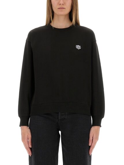 Kenzo COTTON SWEATSHIRT WITH "HAPPY TIGER" PATCH