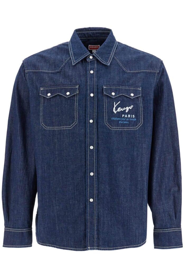 KENZO Denim Western Shirt For Men