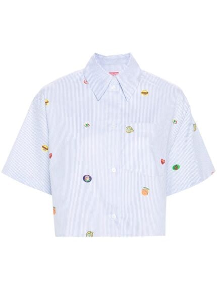 KENZO Fruit Stickers Cropped Shirt