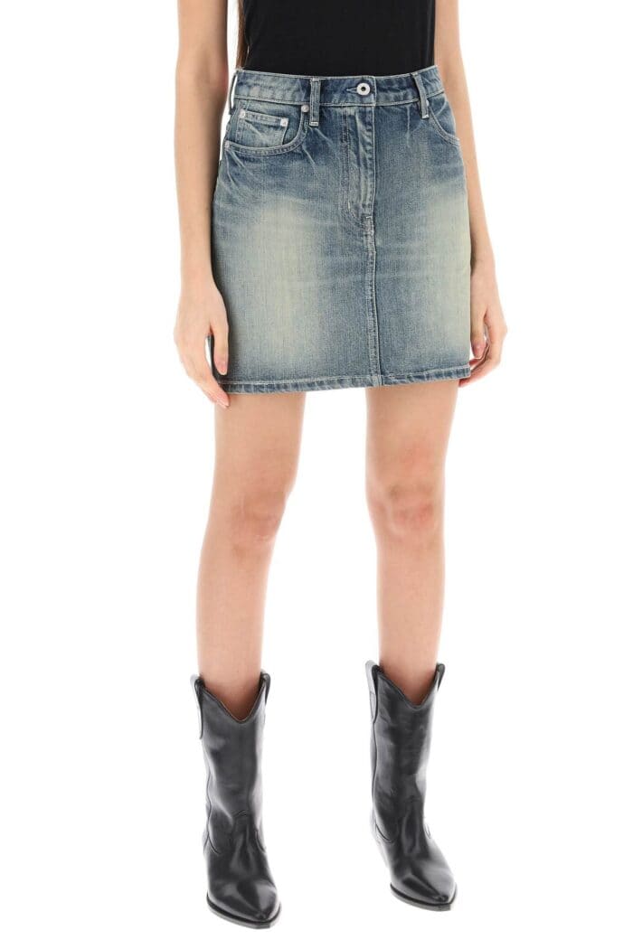 KENZO Japanese Denim Mini Skirt