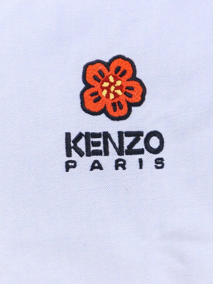 KENZO PARIS Cotton Shirt With Boke Flower Embroidery On The Front
