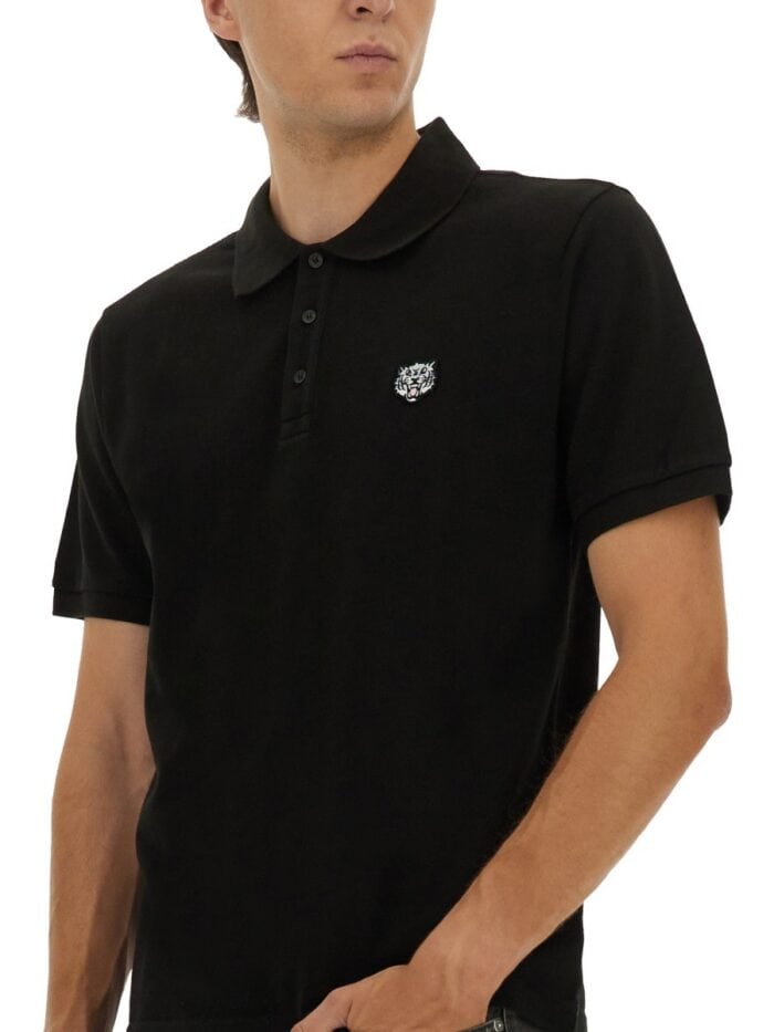 Kenzo POLO SHIRT WITH HAPPY TIGER EMBROIDERY