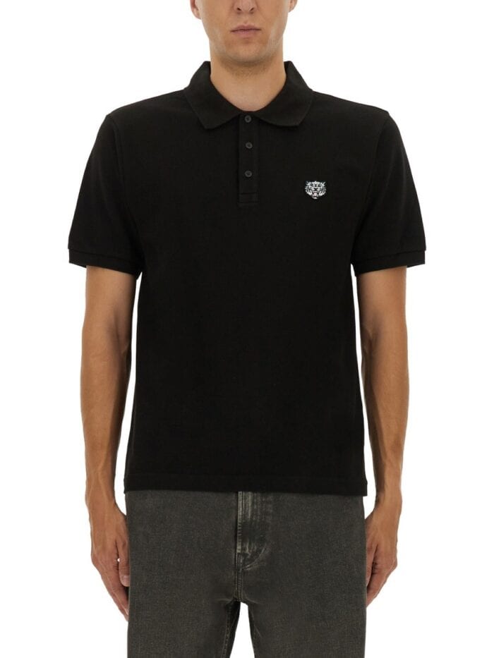 Kenzo POLO SHIRT WITH HAPPY TIGER EMBROIDERY