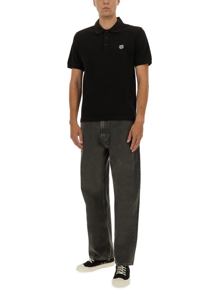 Kenzo POLO SHIRT WITH HAPPY TIGER EMBROIDERY