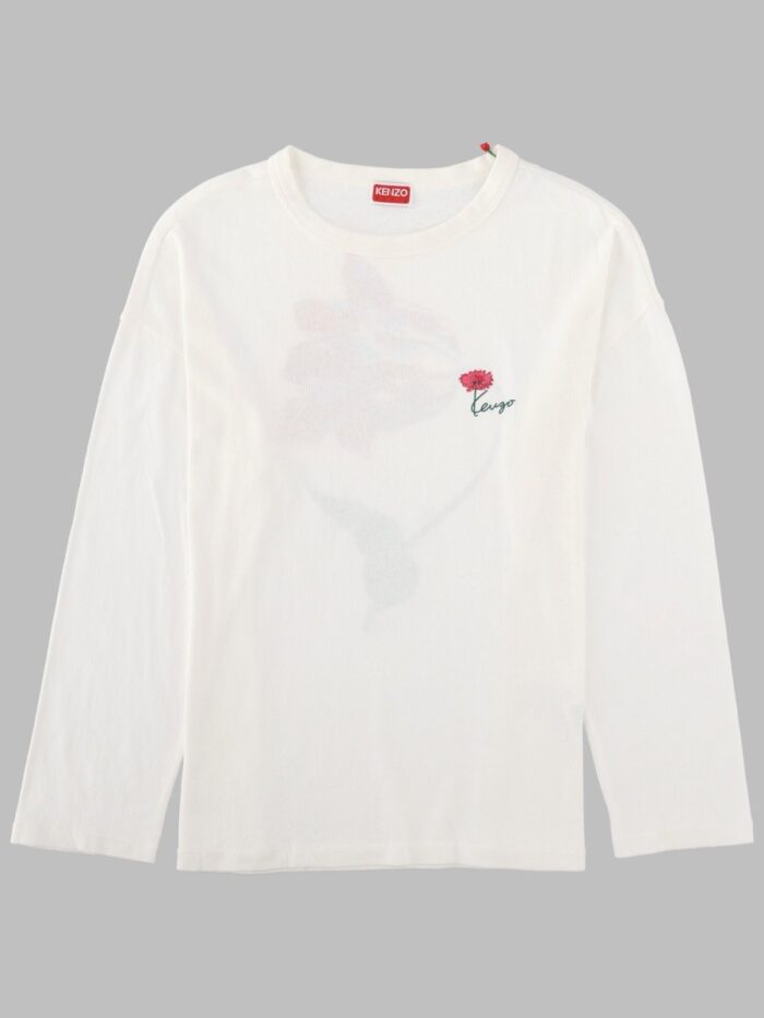 kenzo t shirt "tulip" a manica lunga Kenzo T-SHIRT "TULIP" A MANICA LUNGA