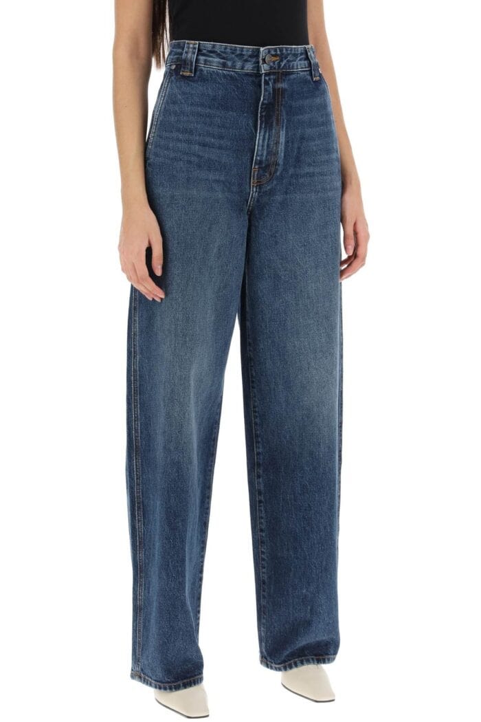 Khaite Bacall Wide Leg Jeans