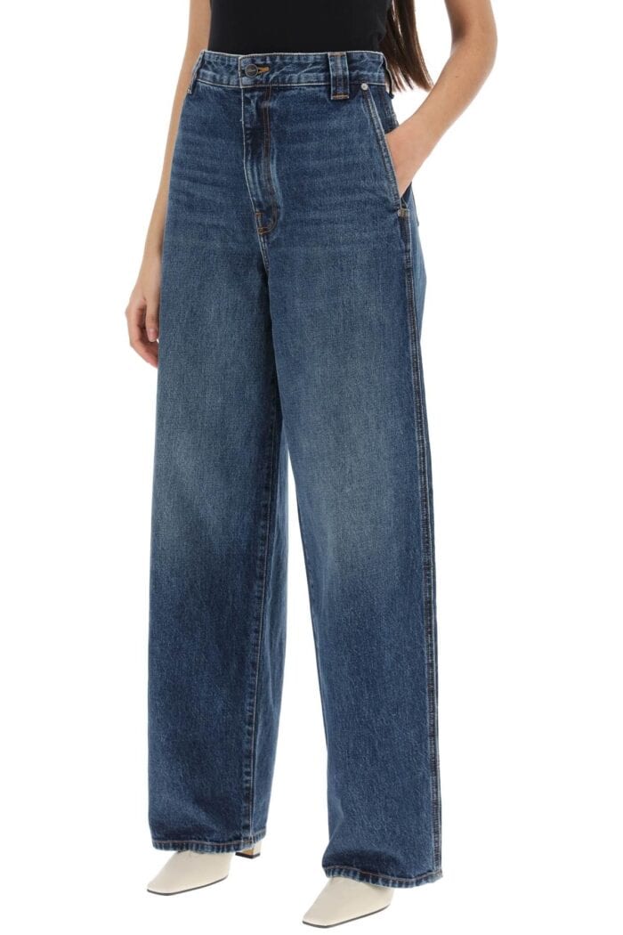 Khaite Bacall Wide Leg Jeans