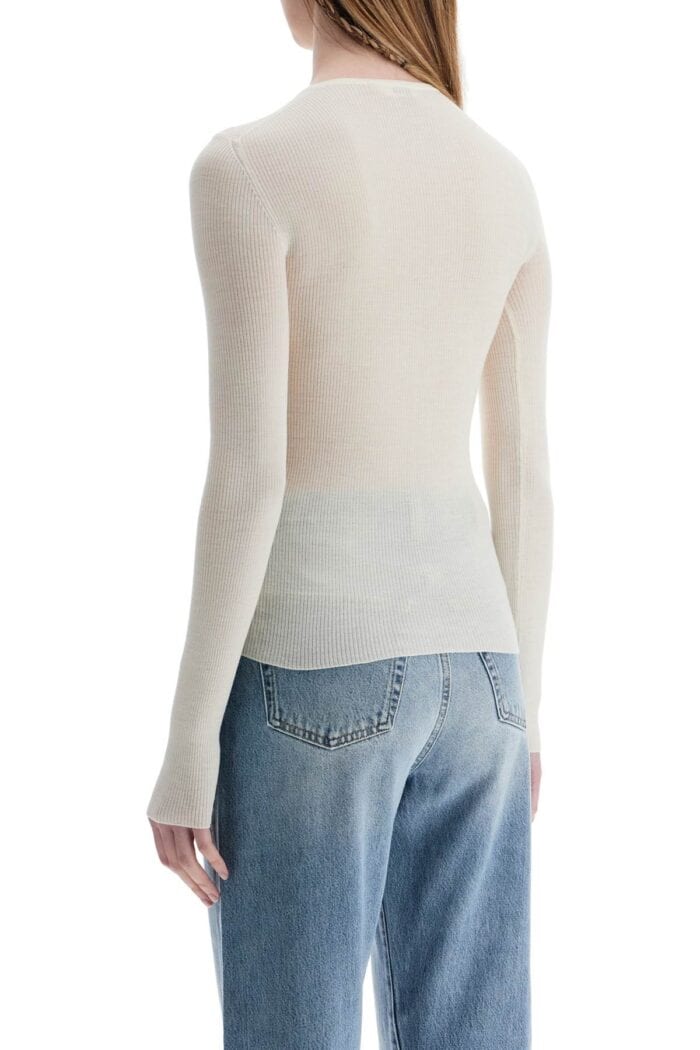 KHAITE Glaze Color Wool Top With V-neck