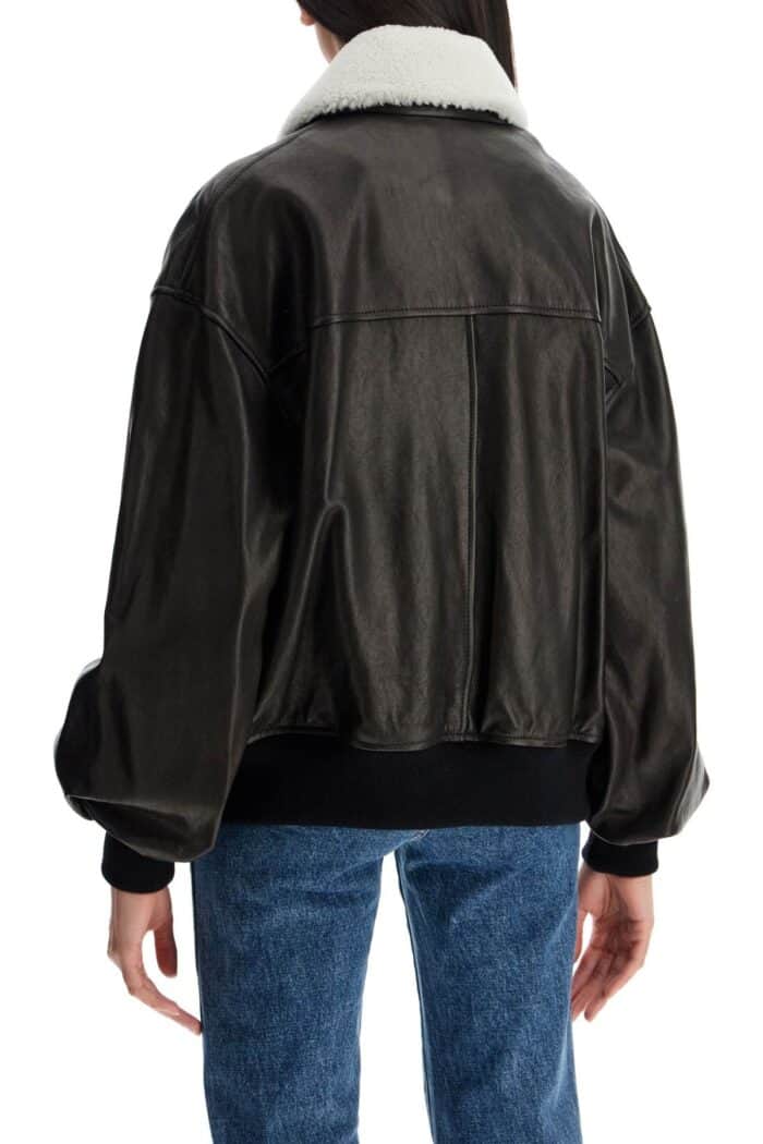 KHAITE Leather Shellar Jacket