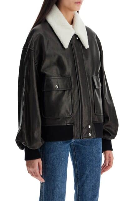 KHAITE Leather Shellar Jacket