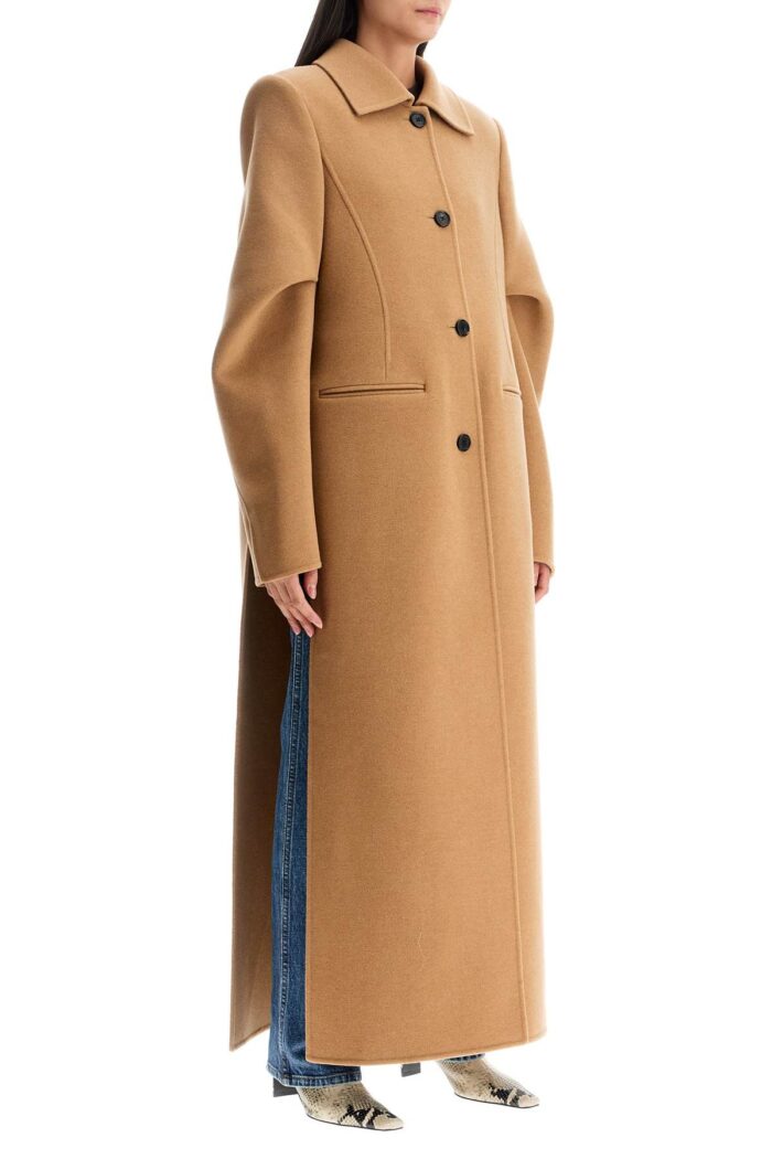 KHAITE Long Coat With Deep Side Slits