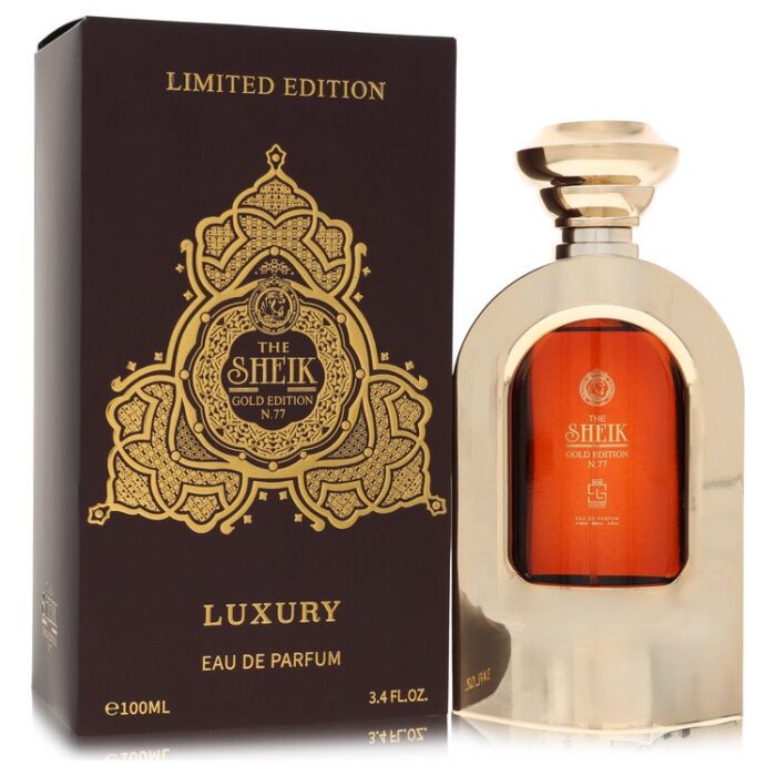 Khalis The Sheik N.77 Luxury Gold Edition By Khalis - Eau De Parfum Spray 3.4 Oz - Image 1