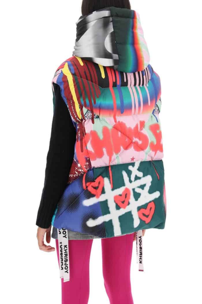 Khrisjoy Graffiti Print Iconic Down Vest