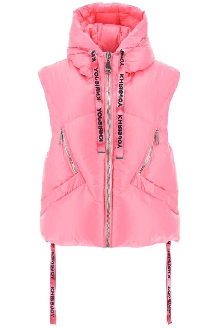 Khrisjoy Oversized Puffer Vest With Hood