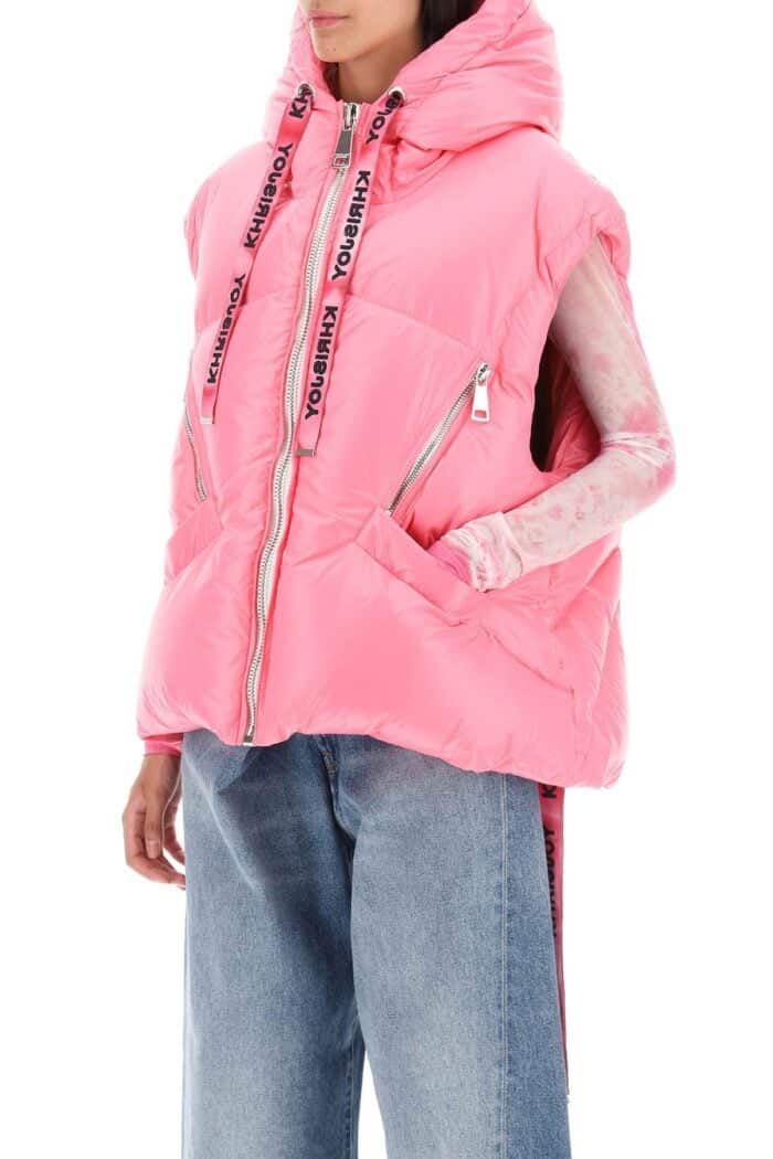 Khrisjoy Oversized Puffer Vest With Hood