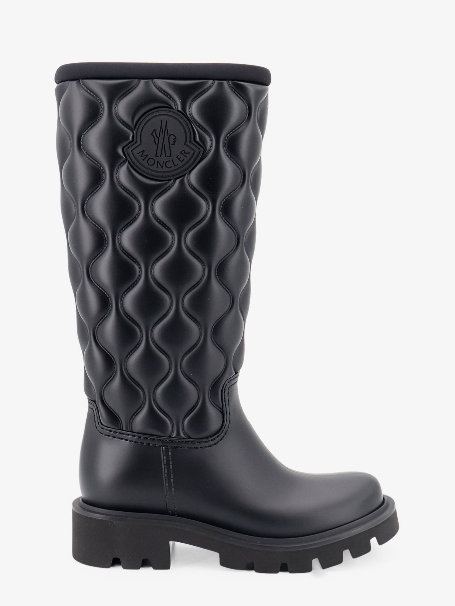 Moncler Kickstream Quilt PVC And Neoprene Rain Boots