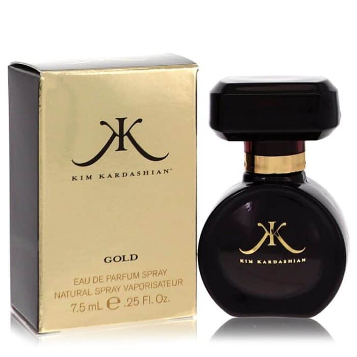 kim kardashian gold by kim kardashian mini edp spray .25 oz Kim Kardashian Gold By Kim Kardashian - Mini EDP Spray .25 Oz - Image 1