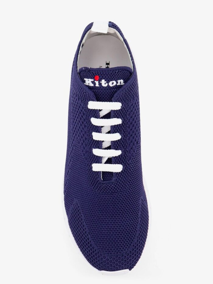 KITON CIRO PAONE Knitted Fabric Sneakers With Embroidered Logo