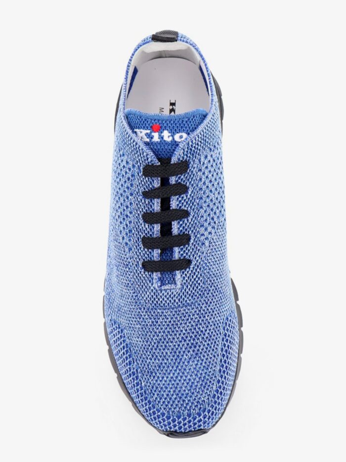 KITON CIRO PAONE Knitted Fabric Sneakers With Embroidered Logo