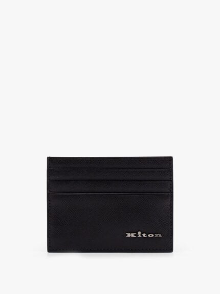 KITON CIRO PAONE Leather Card Holder With Metal Logo