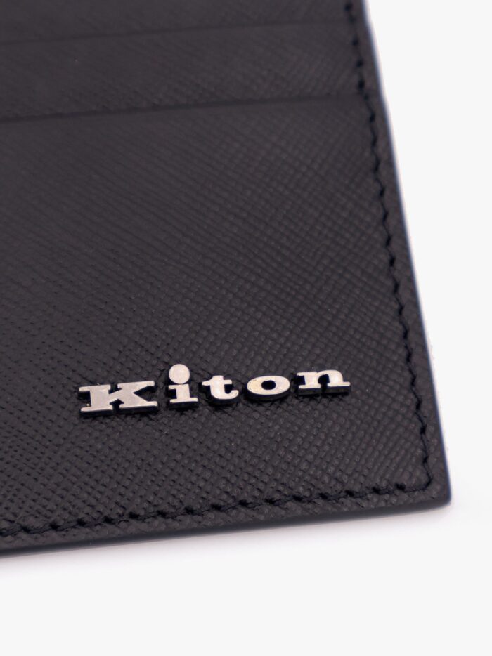 KITON CIRO PAONE Leather Card Holder With Metal Logo