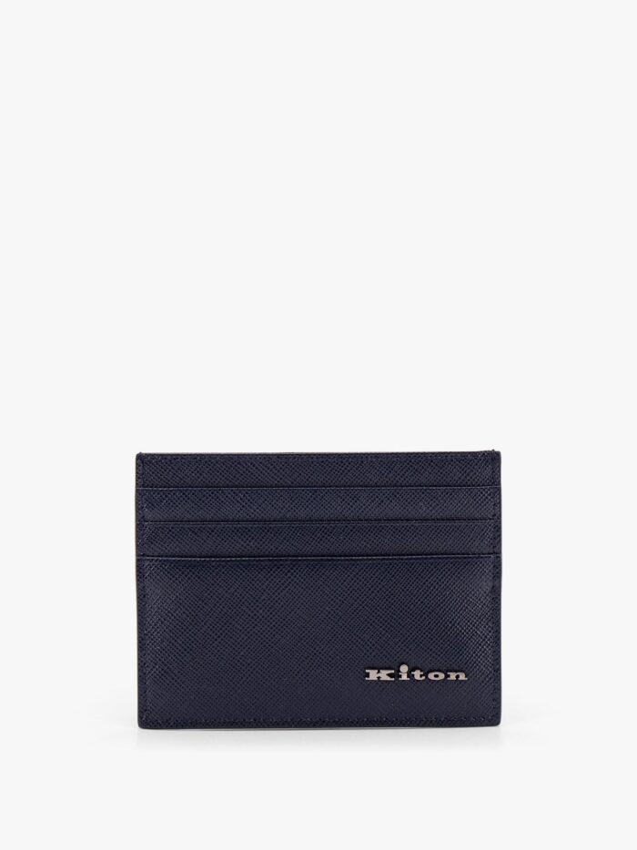 KITON CIRO PAONE Leather Card Holder With Metal Logo
