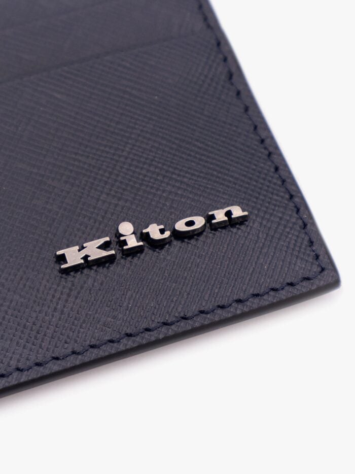 KITON CIRO PAONE Leather Card Holder With Metal Logo
