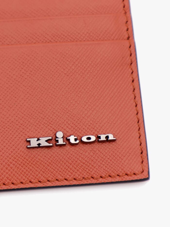 KITON CIRO PAONE Leather Card Holder With Metal Logo