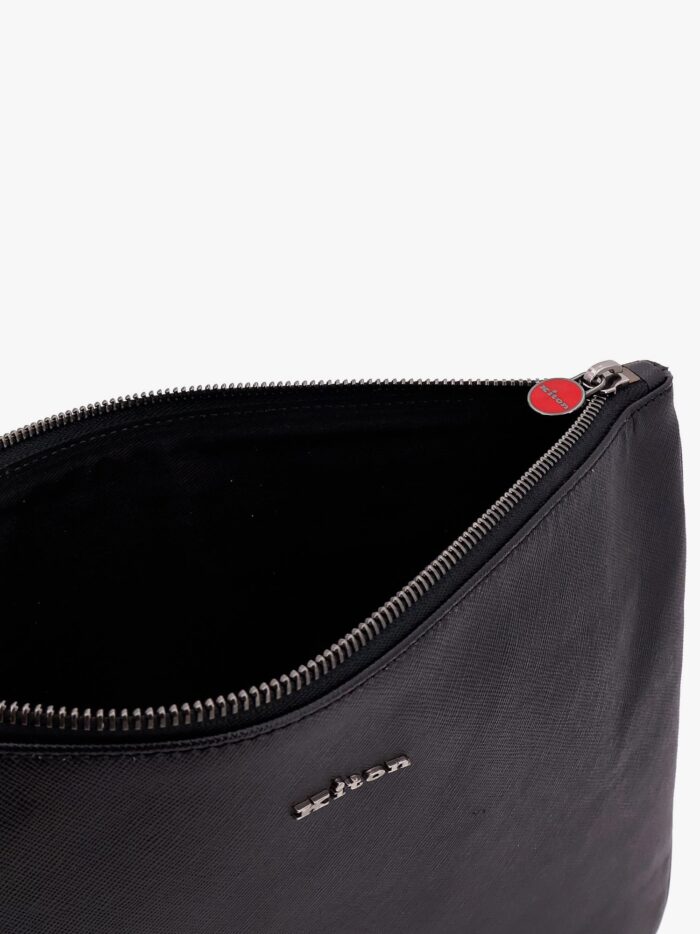 KITON CIRO PAONE Leather Clutch With Frontal Logo